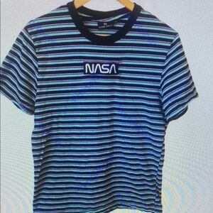 Graphic NASA Striped T-Shirt